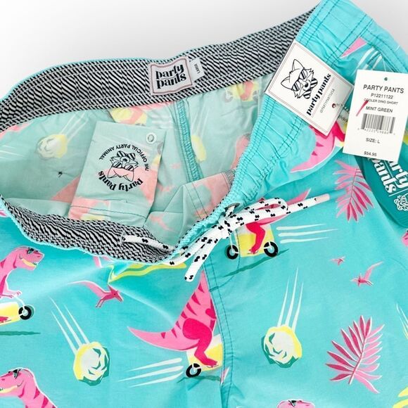 PARTY PANTS Cooler Dino Short NWT Swim Trunk - Picture 4 of 10
